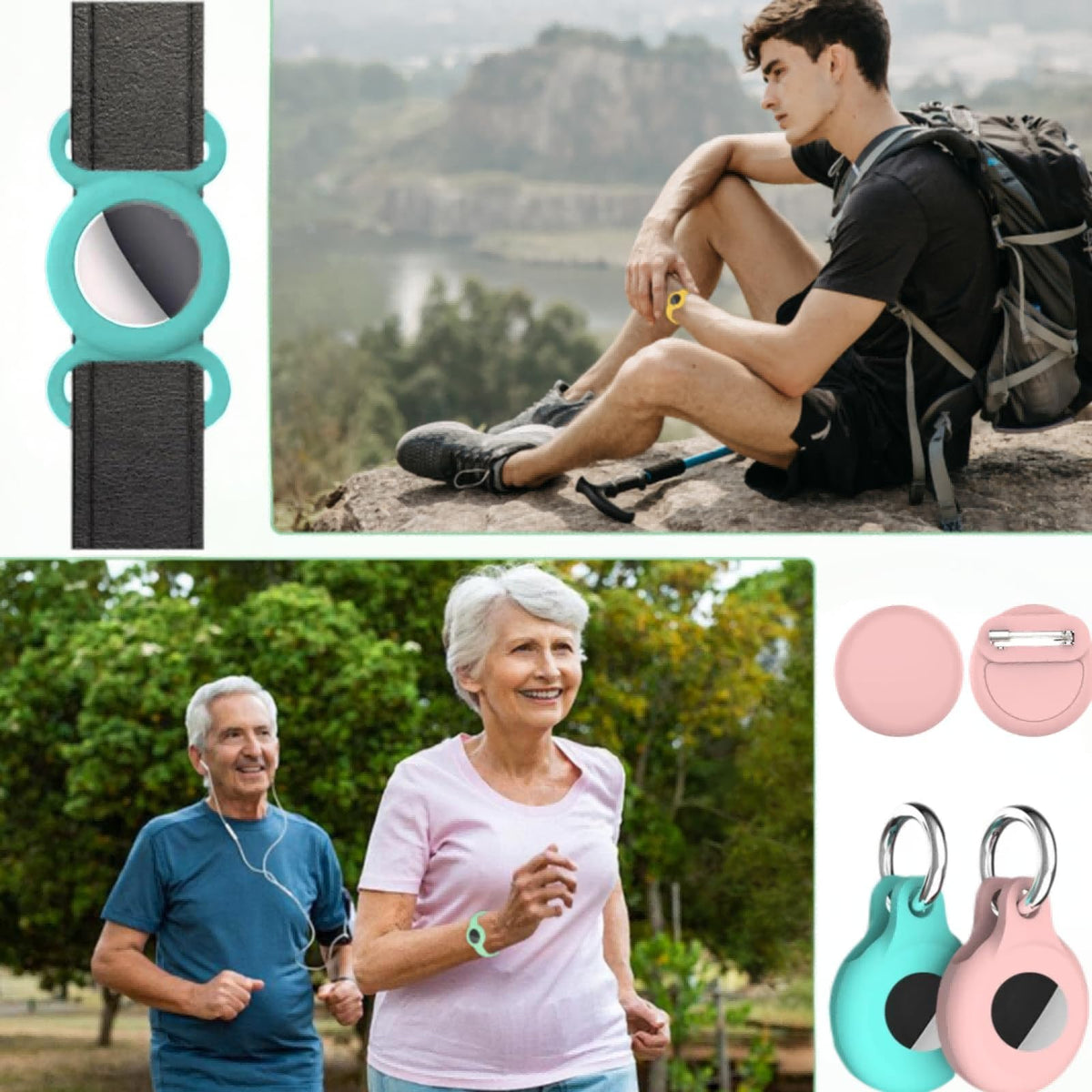 ZMHAZHM AirTag Bracelet buckle-secure design stays on during sports