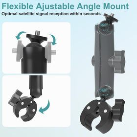 ZMHH Starlink Mini Mount adjustable tilt and rotation for optimal satellite positioning.