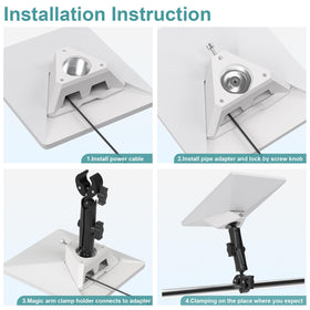 ZMHH Starlink Mini Mount clamp jaws adapt from 0.71 to 1.5 inches on many surfaces.