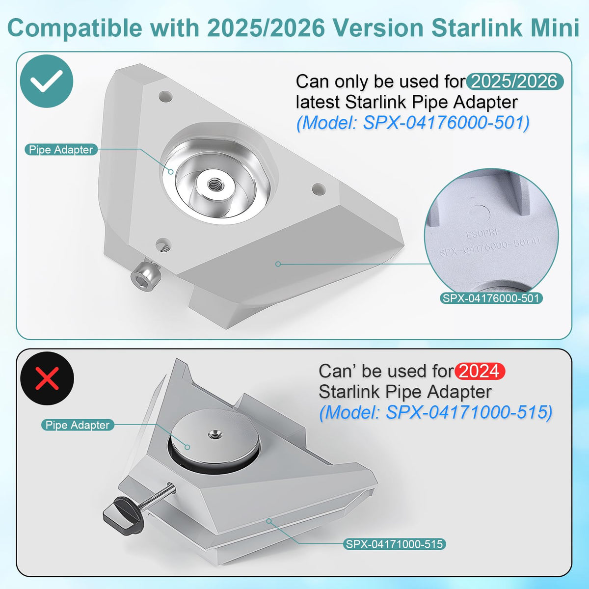 ZMHH Starlink Mini Mount with super clamp provides sturdy, slip-resistant outdoor support.