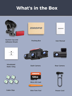 ZMOPO 360 View 24‑hour parking mode helps monitor your vehicle while parked.