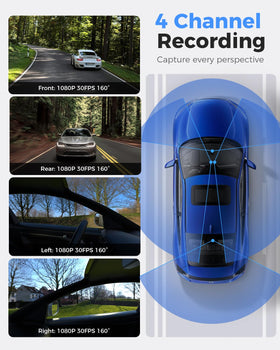 ZMOPO 360 View rear camera records clear back‑up visibility and parking safety.