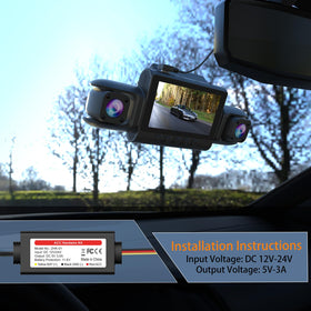 ZHK-01 connects to a D435 dash cam for reliable power