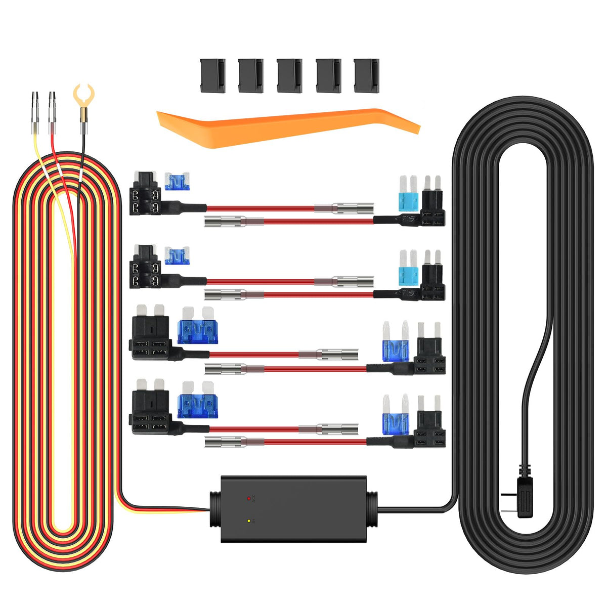 ZMOPO ZHK-01 hardwire kit installed in car for continuous power