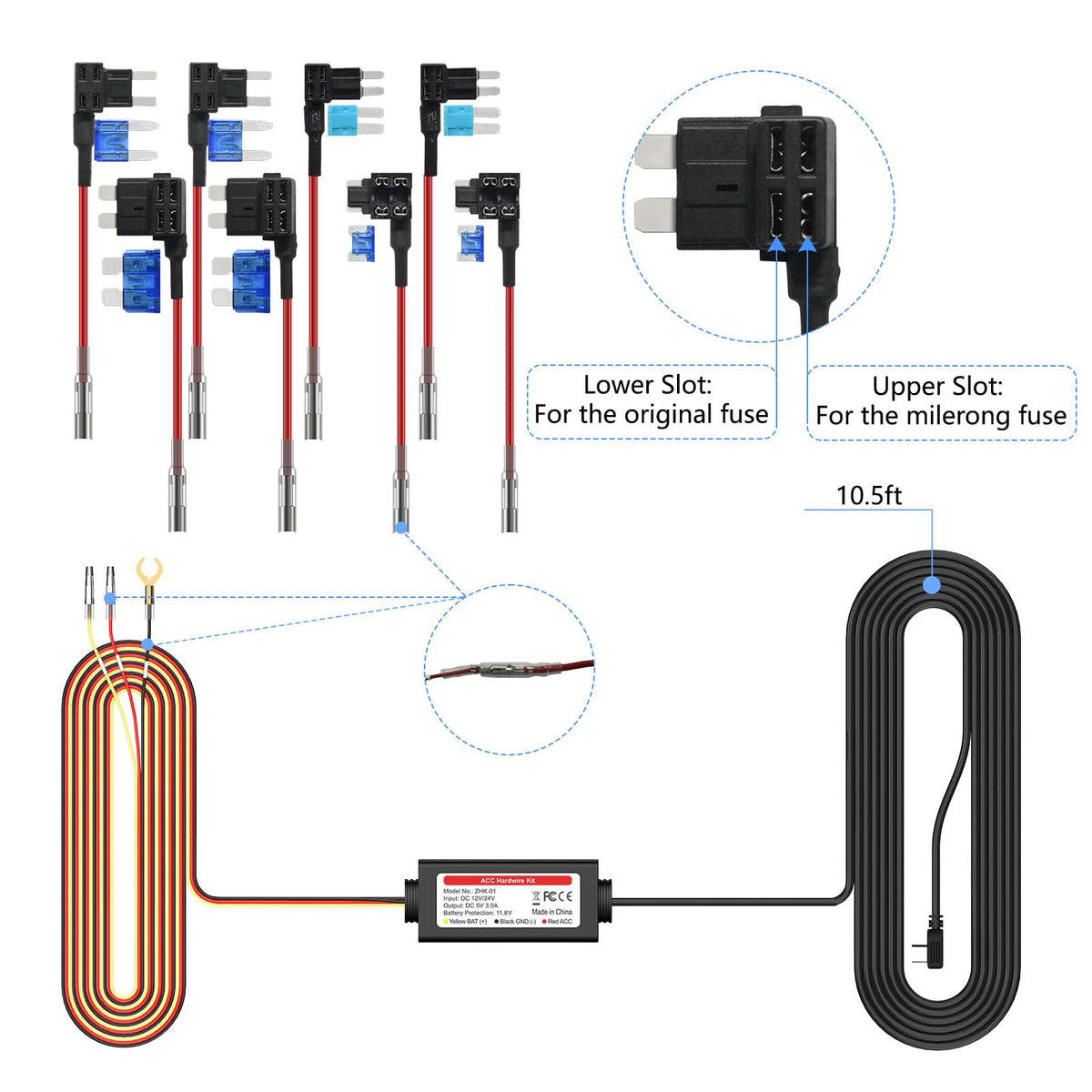 Parking monitoring mode active with ZHK-01 and dash cam