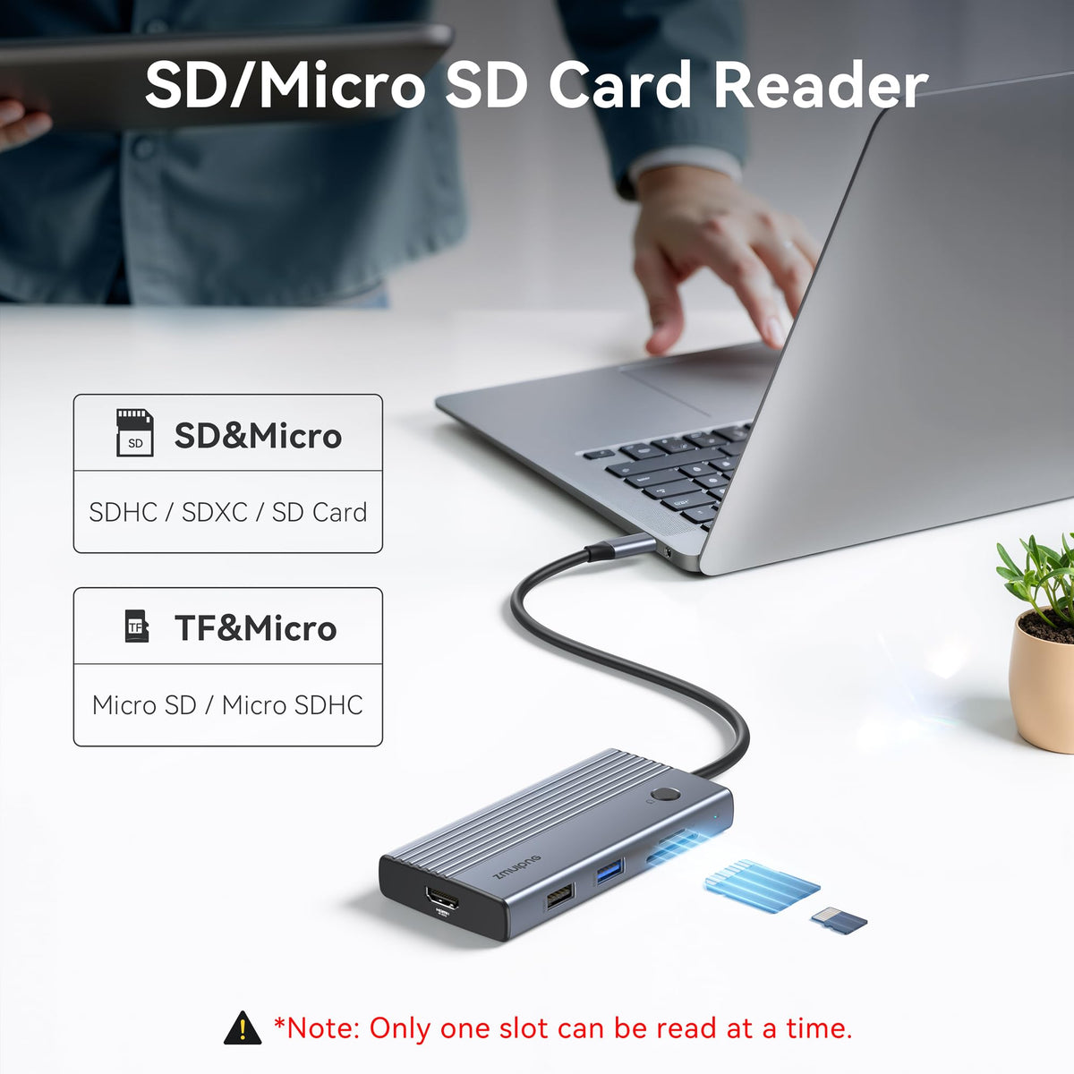 ZMUIPNG provides USB-C and USB-A data ports for fast transfers.