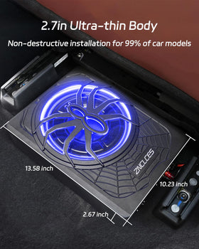 Znclces aluminum shell improves heat dissipation for cooler operation under seat