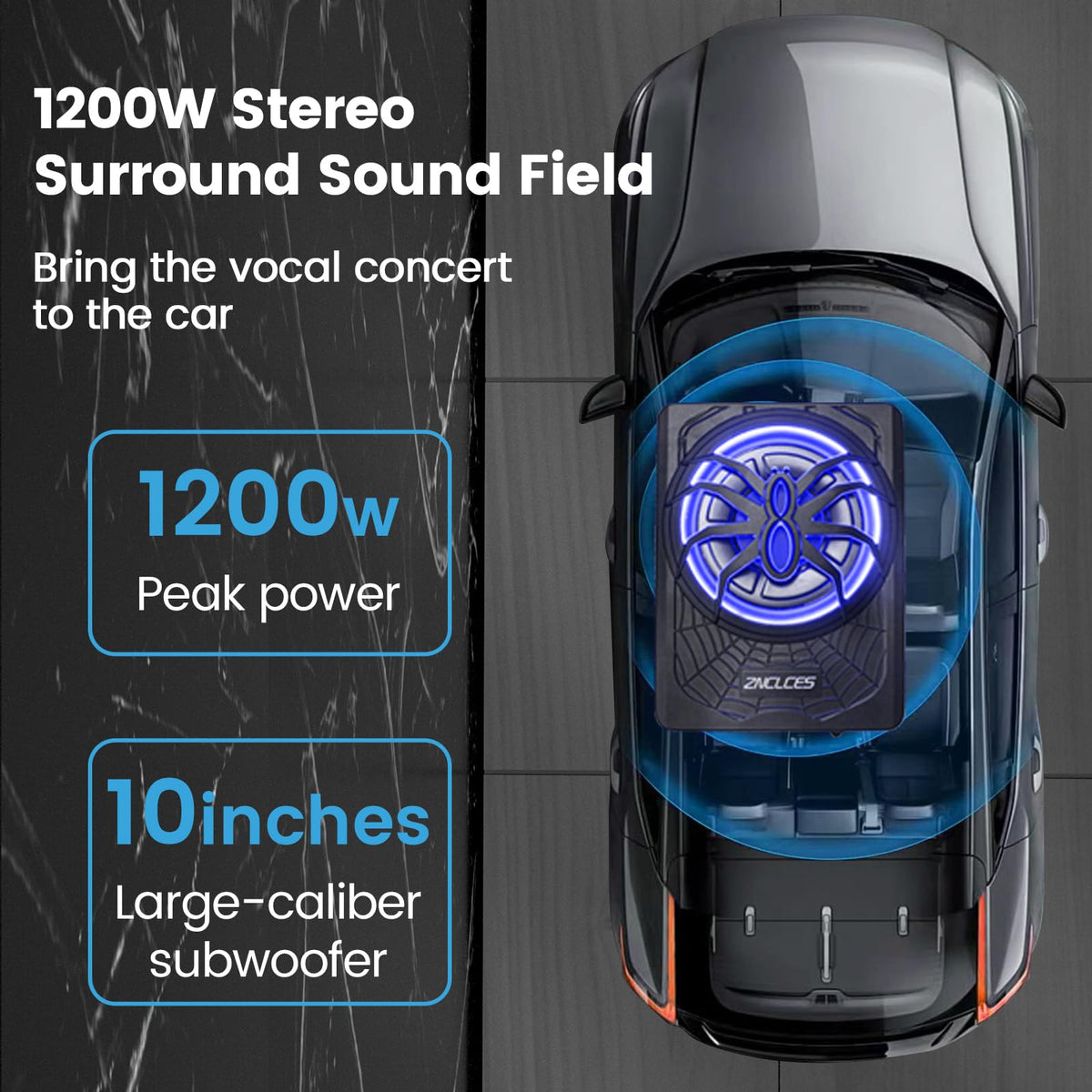 Znclces remote control highlights bass levels without touching the head unit