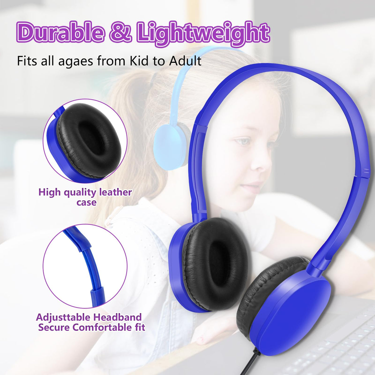ZNXZXP headphones with rugged 3.5mm plug for daily use.