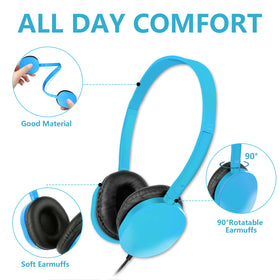 ZNXZXP headphones with soft leather ear covers for comfort.