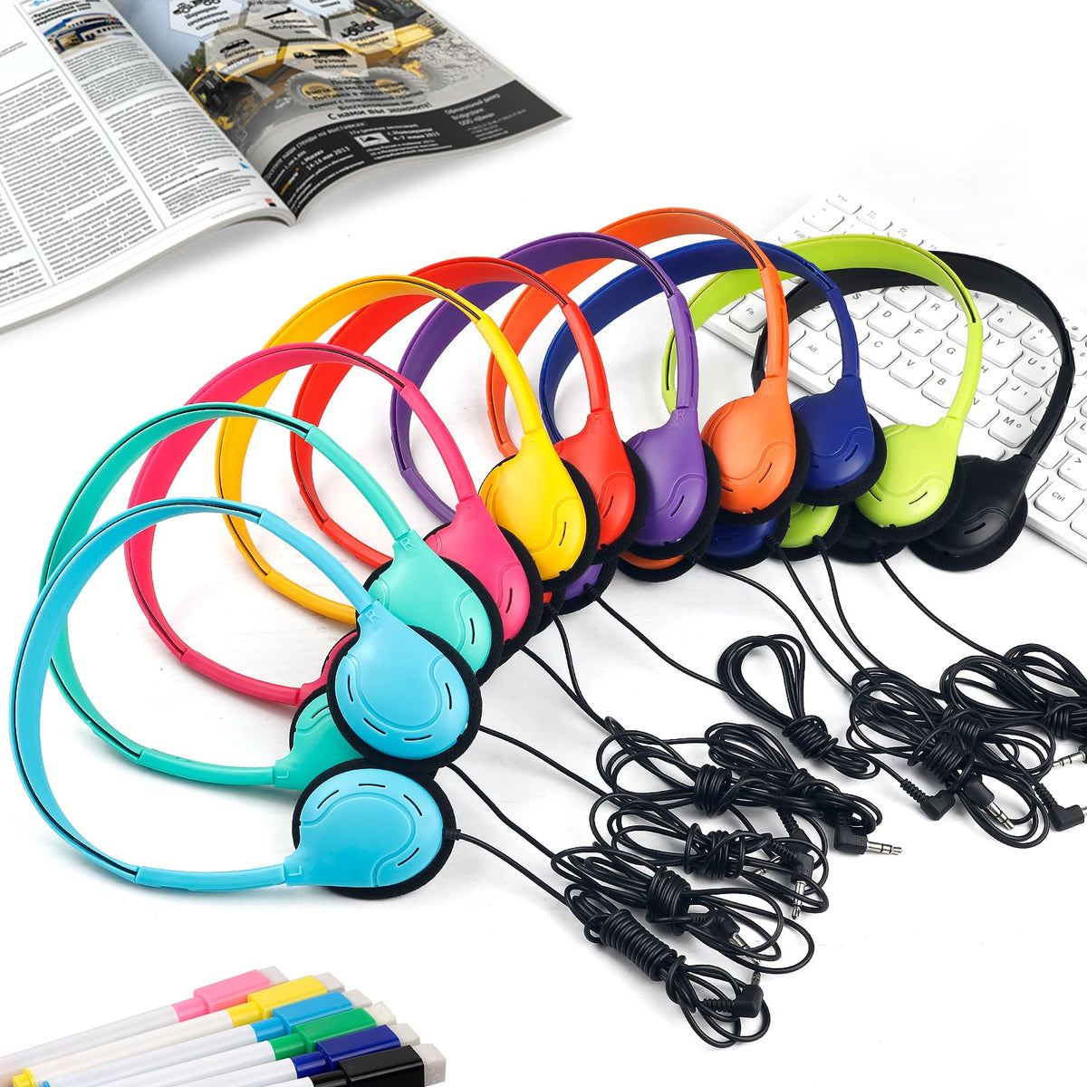 ZNXZXP Headphones with 3.5mm jack compatible with most devices.