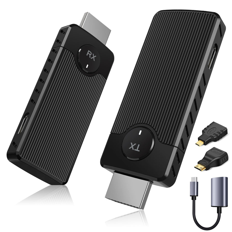 ZOCIBIHI front view of transmitter and receiver kit showing compact benefits