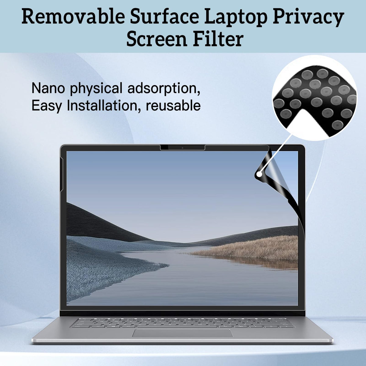 ZOEGAA textured anti-glare film close-up reducing reflections