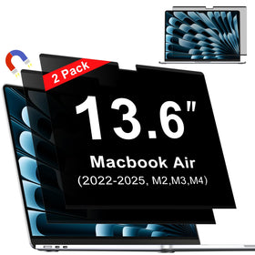 ZOEGAA front view on MacBook Air 13.6 showing full-fit and benefit of privacy
