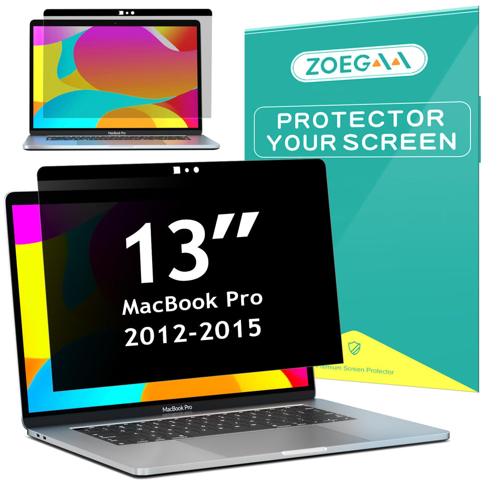 ZOEGAA front view of privacy screen packaging showing brand and model compatibility, clear product benefit