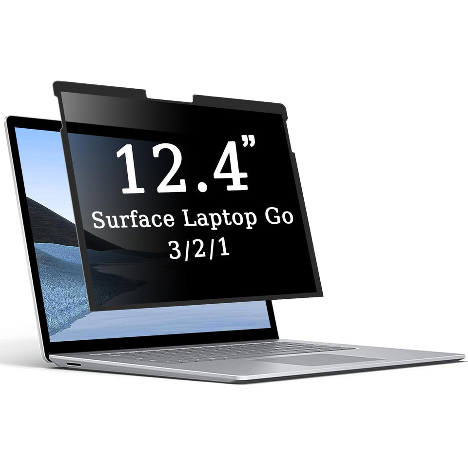 ZOEGAA front view showing precise fit on Surface Laptop Go protecting privacy
