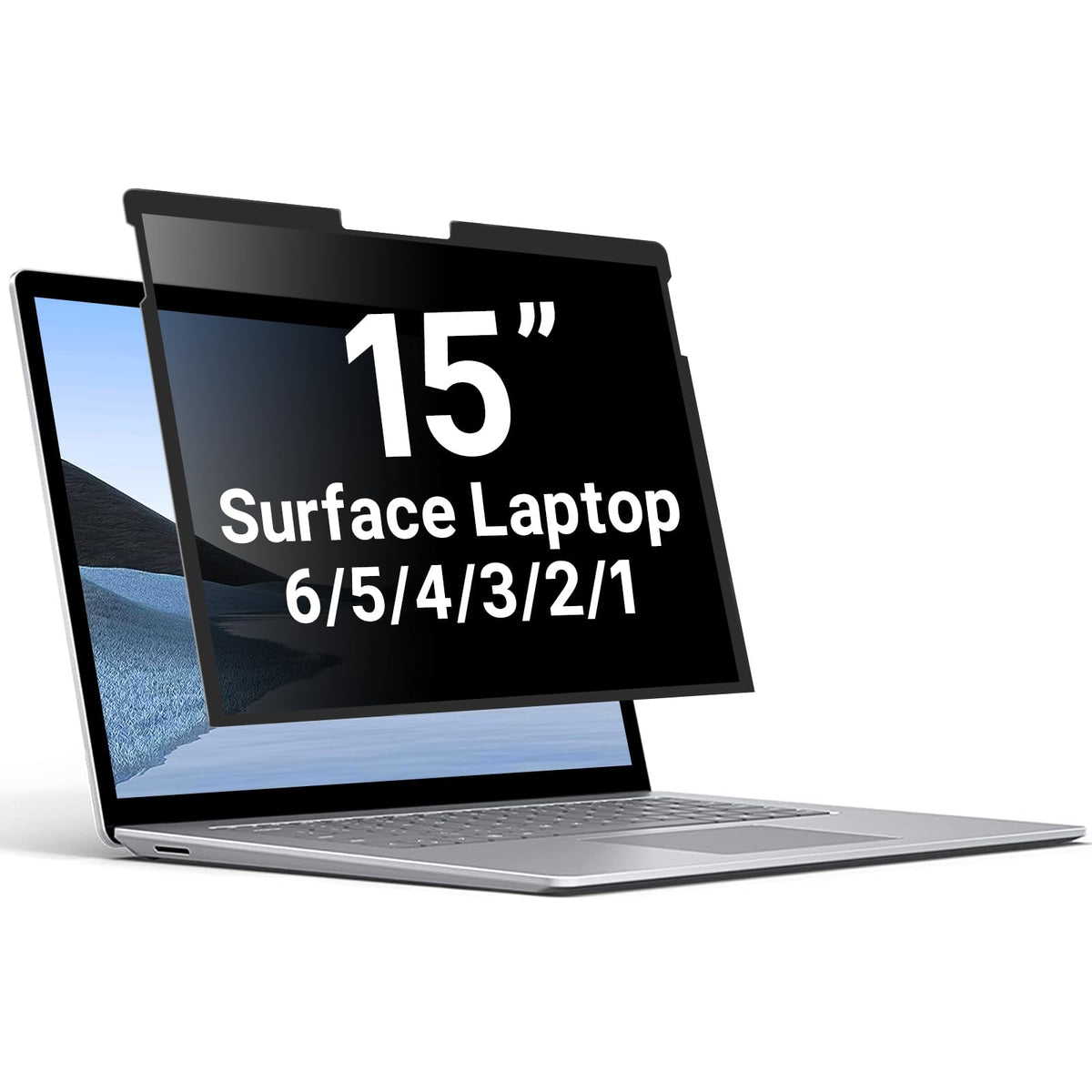 ZOEGAA front view on Surface Laptop showing clear direct-view benefit