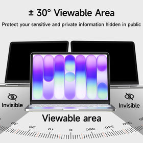 ZOEGAA in use at a coffee shop demonstrating privacy and reduced glare benefit
