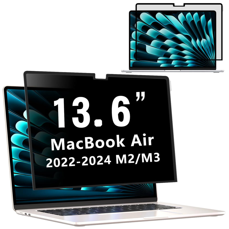 ZOEGAA MacBook Air privacy screen front view for private viewing and glare reduction