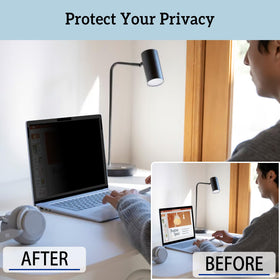 ZOEGAA screen alongside ruler showing precise 15 inch compatibility
