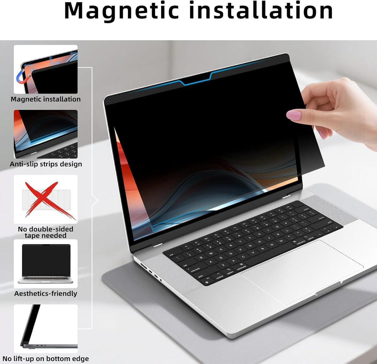 ZOEGAA scratch-resistant PET texture close-up showing durable screen protection