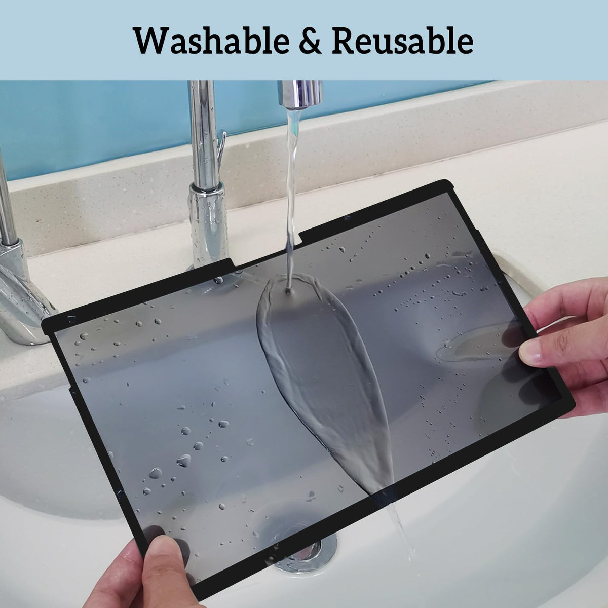 ZOEGAA folded in travel folder for portable reusable privacy protection