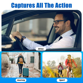 ZOGGCOX lifestyle image while cycling showcasing hands-free action capture benefit