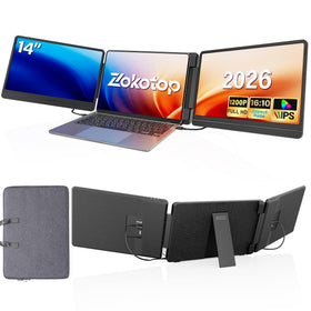 ZokoTop laptop screen extender front view showing slim travel-ready design