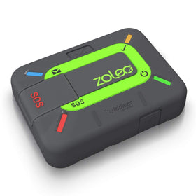 ZOLEO Satellite Communicator front view highlighting rugged reliability for off-grid messaging.
