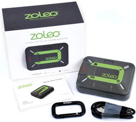 ZOLEO Renewed app interaction shows weather forecasts and long-form messaging.
