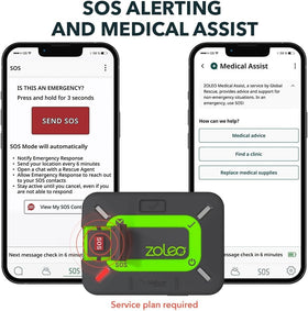 ZOLEO Renewed SOS alert indicator highlights emergency readiness on device.