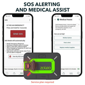 ZOLEO SOS alert being sent with GPS location for quick assistance.