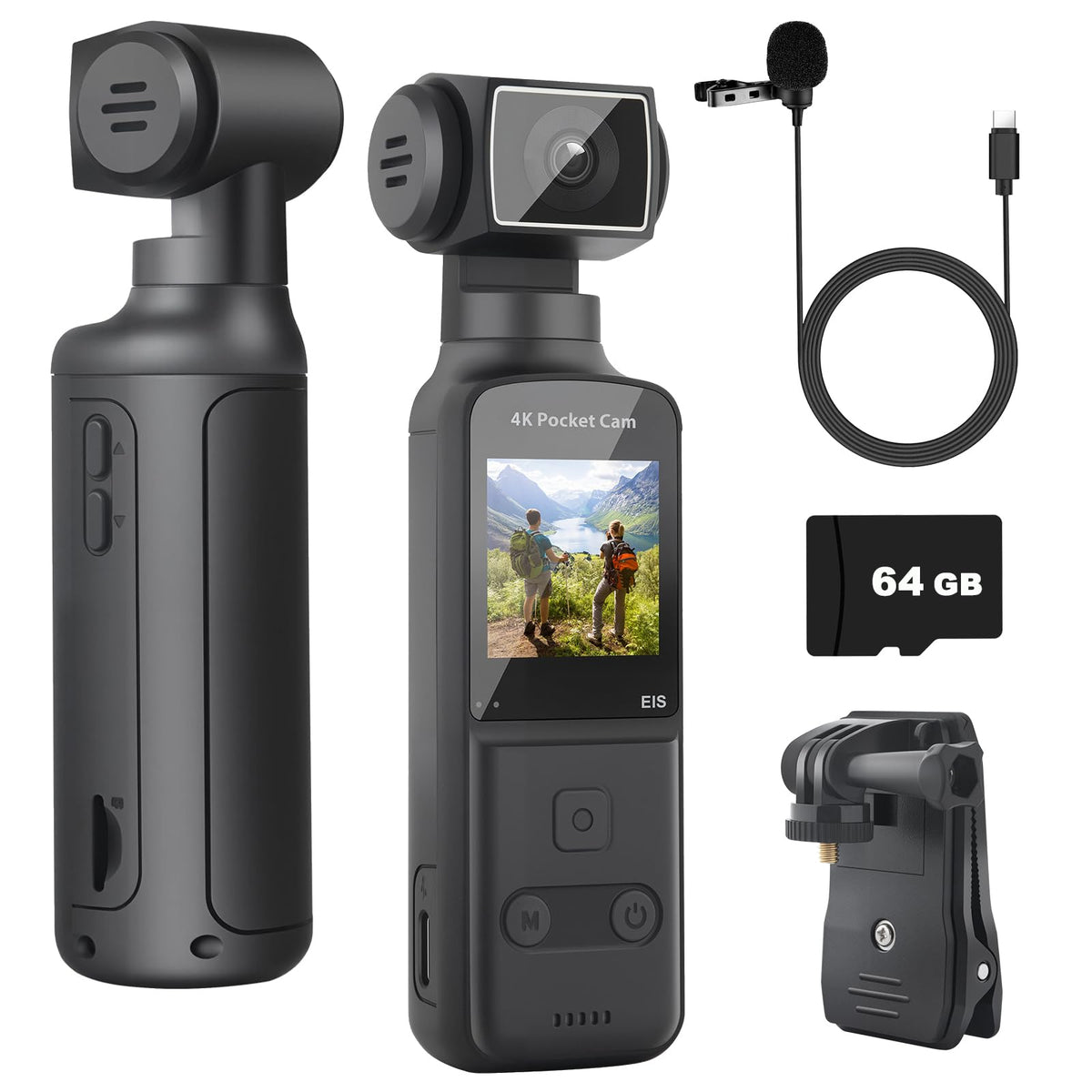 ZOMFOM 4K body camera front view showing sleek design and display