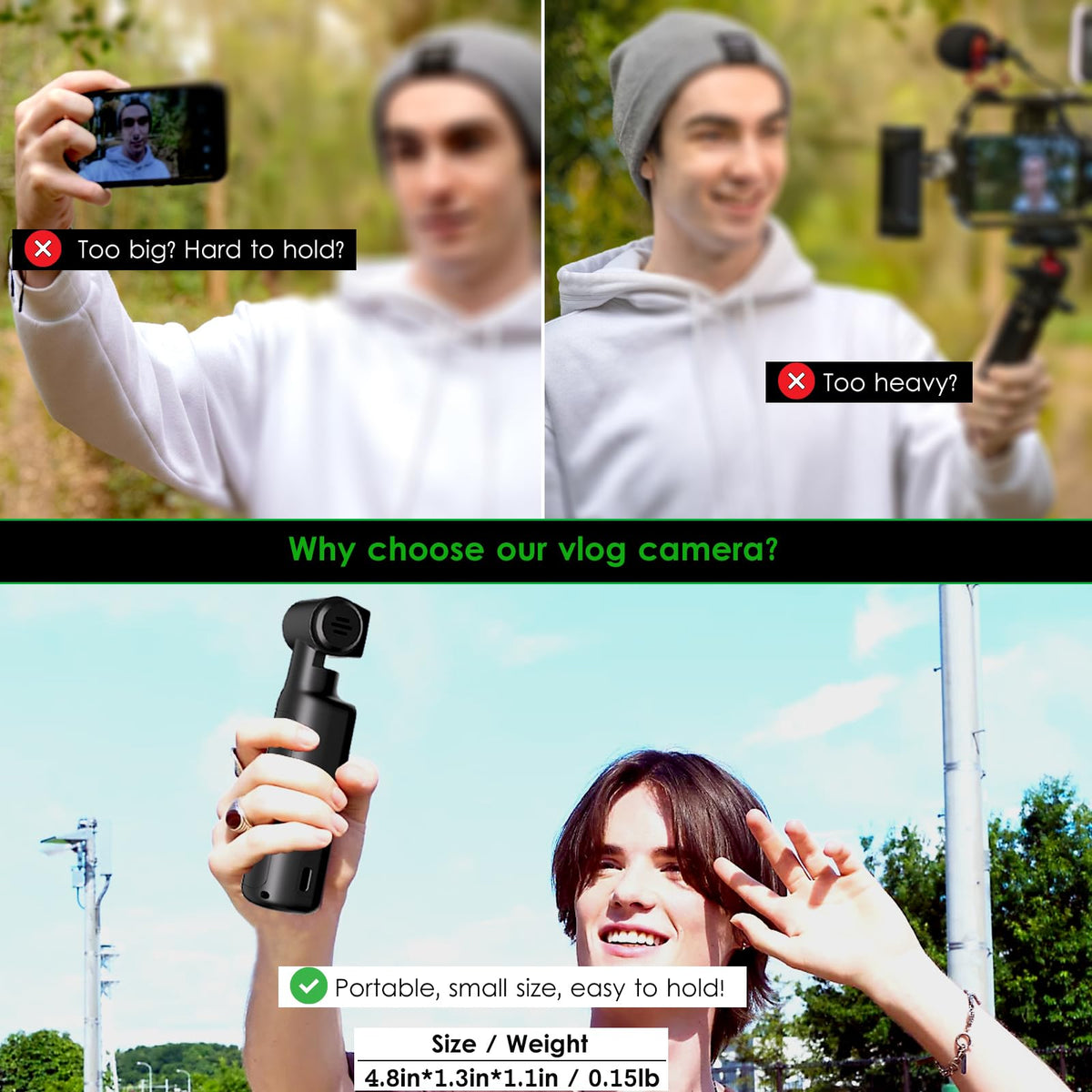 ZOMFOM 4K body camera charges via USB-C while recording