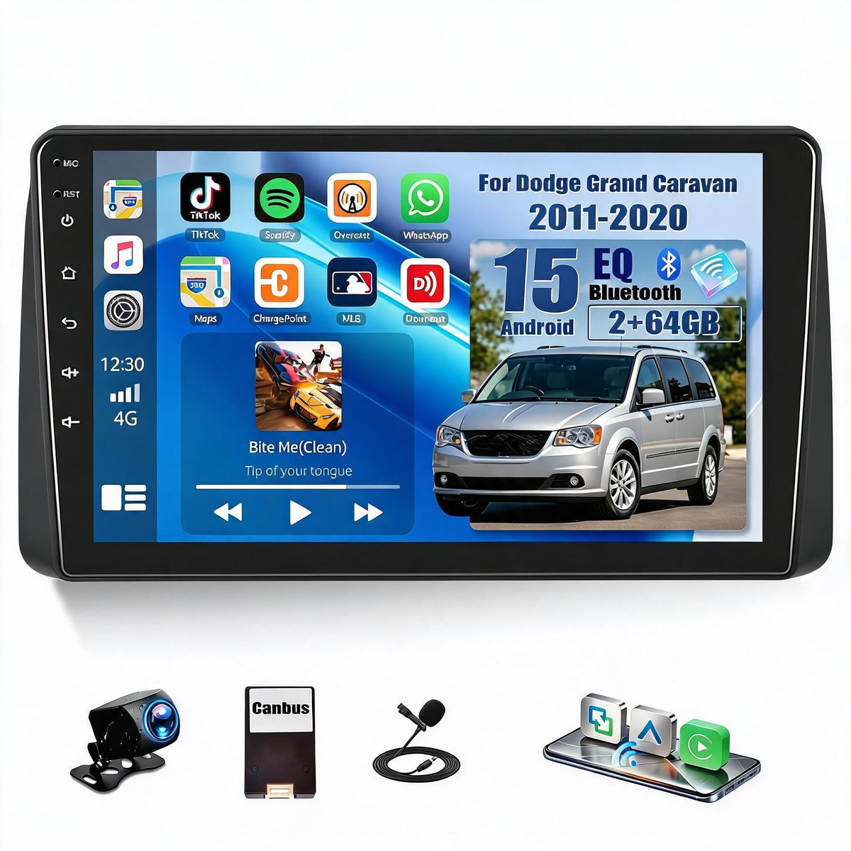Zomolither Android15 9-inch touchscreen in-dash display for Dodge Grand Caravan