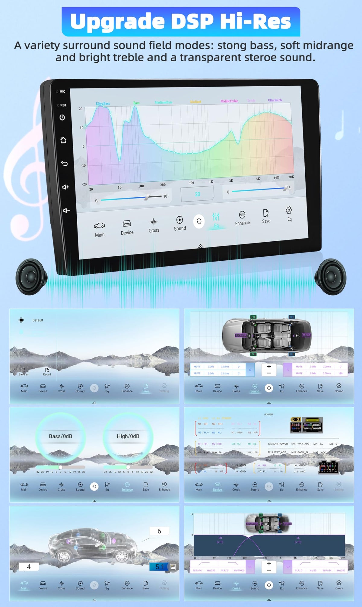 Zomolither DSP with 32-band EQ for customizable sound