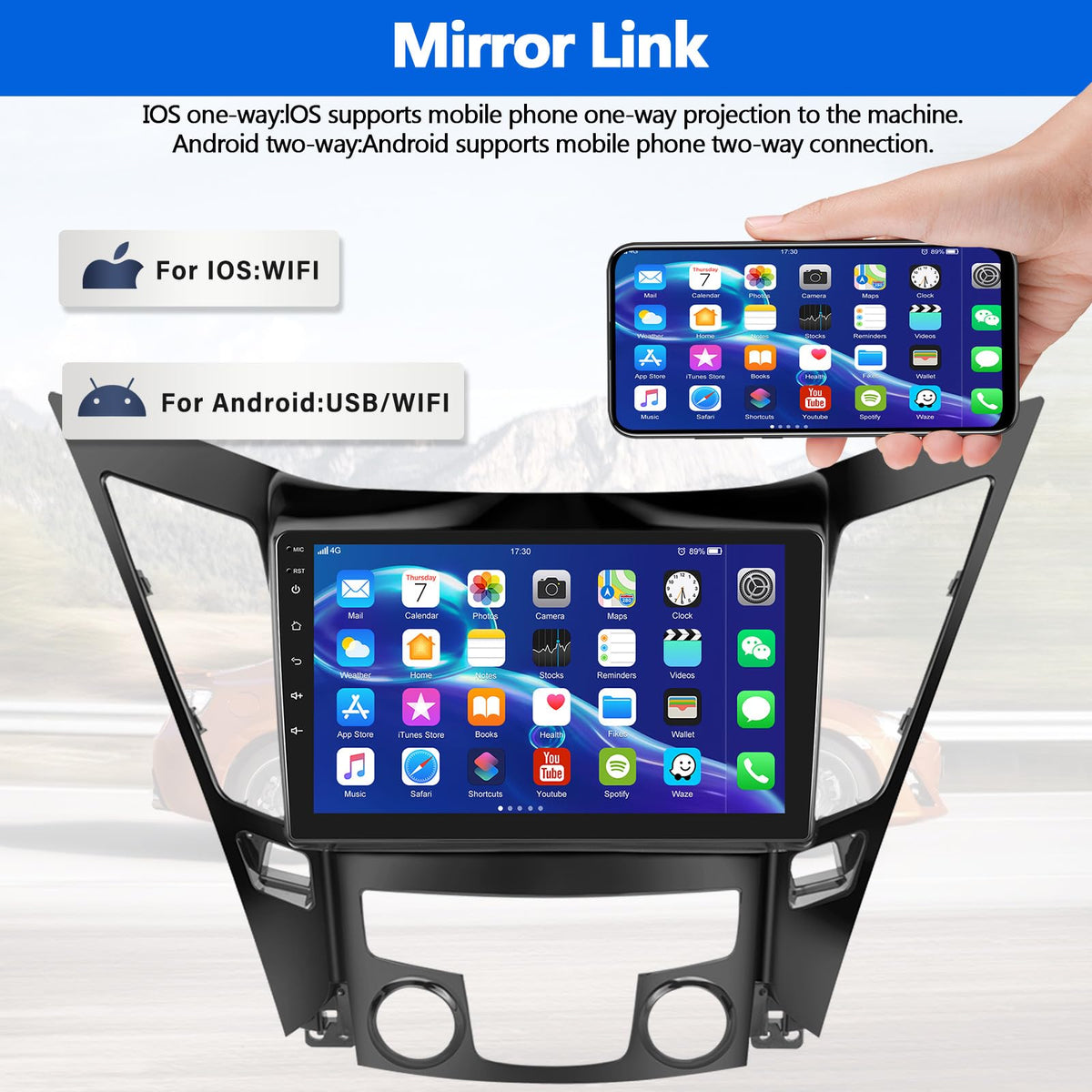 Zomolither backup camera input supports safe reversing
