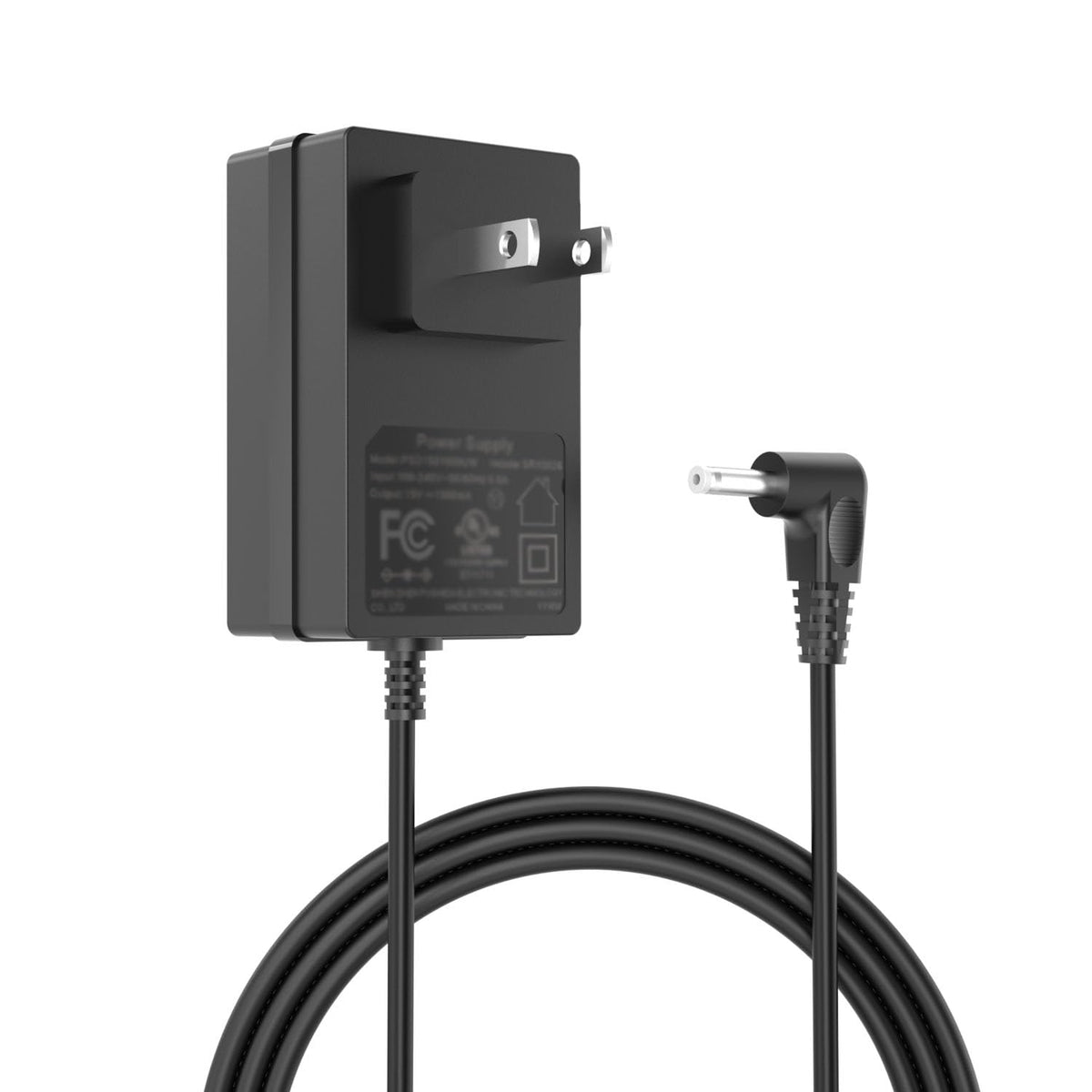 Zondol 12V 2A charger front view shows compact, travel-ready design and safe power.