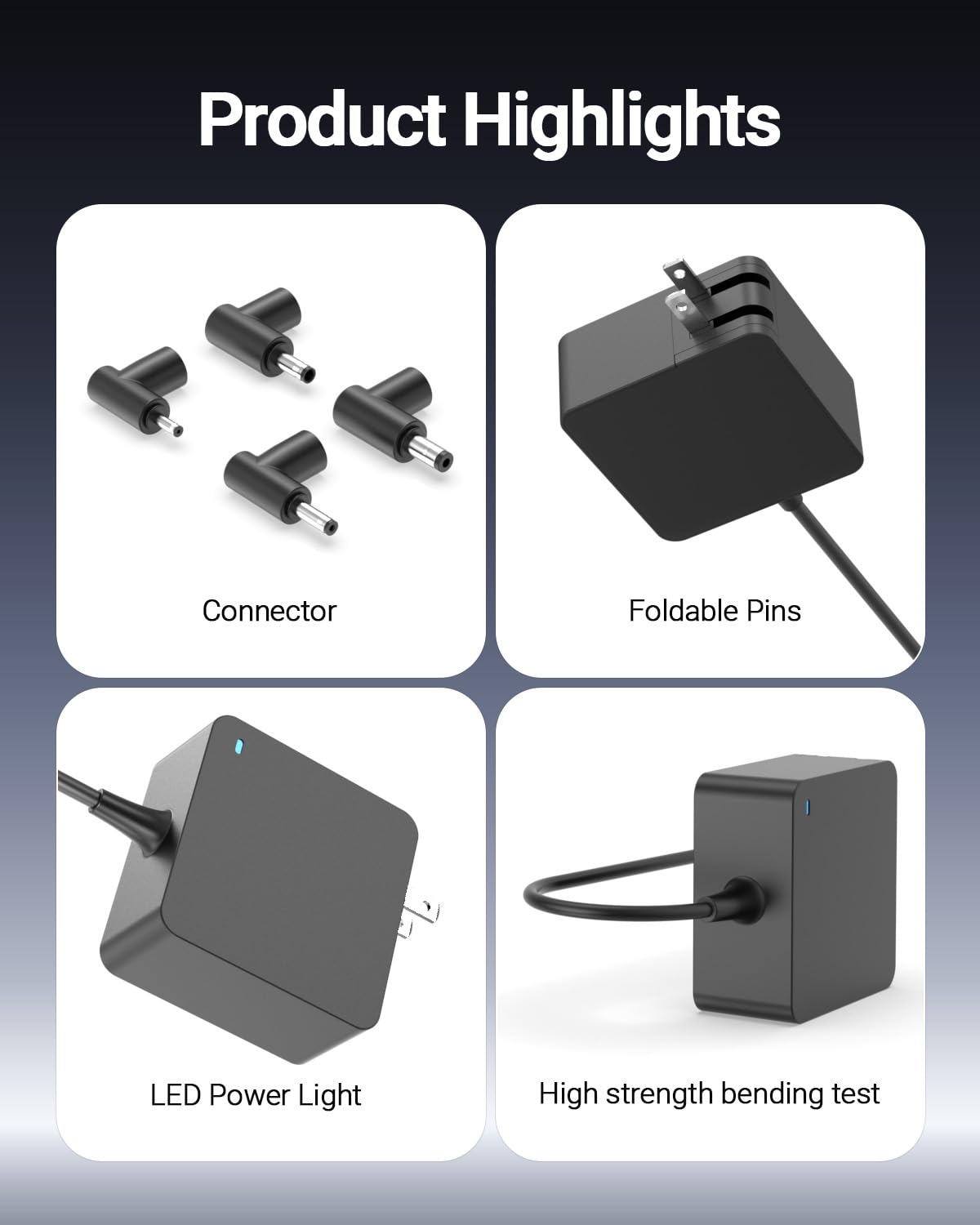 Zondol 65W safety-tested charger meets national gold standard for electrical safety.