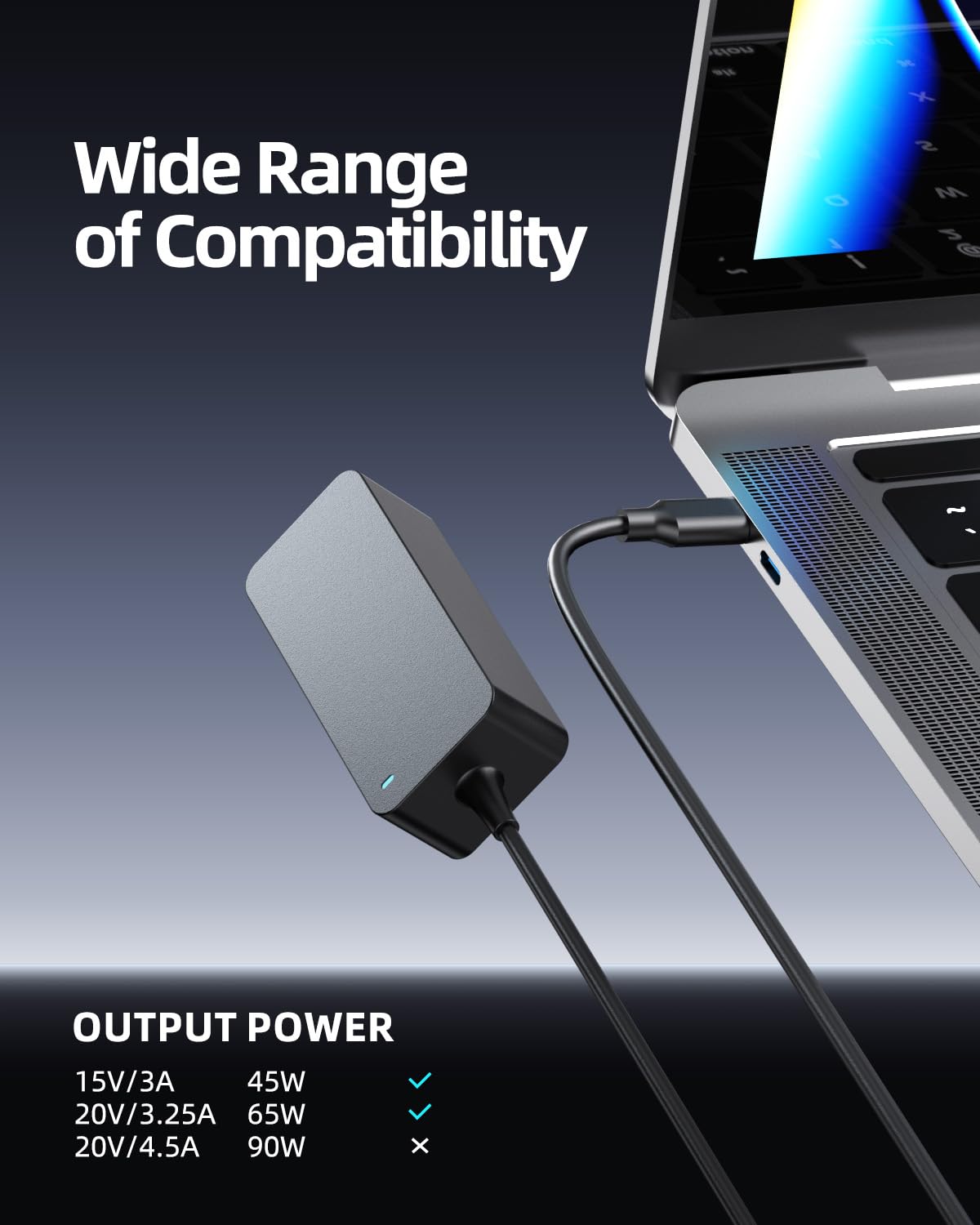 Zondol connected to LG Gram laptop displaying efficient charging in use