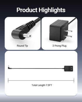 Zondol close-up of connector and cord emphasizes secure plug-in experience.