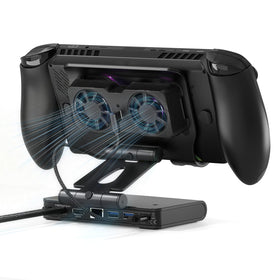ZONGALL Steam Deck dock with dual magnetic fans cooling during long gaming sessions.