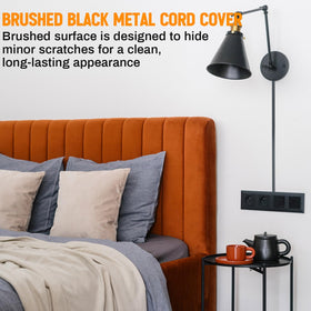 Scratch-resistant brushed finish maintains tidy appearance during daily use.