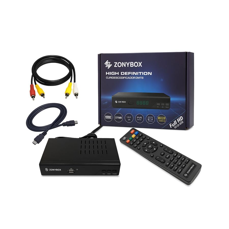 Zonybox front panel showing controls and remote, clear setup benefit