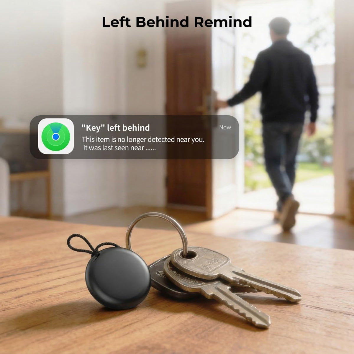 ZOOBELIO attached to keys demonstrating quick location benefit