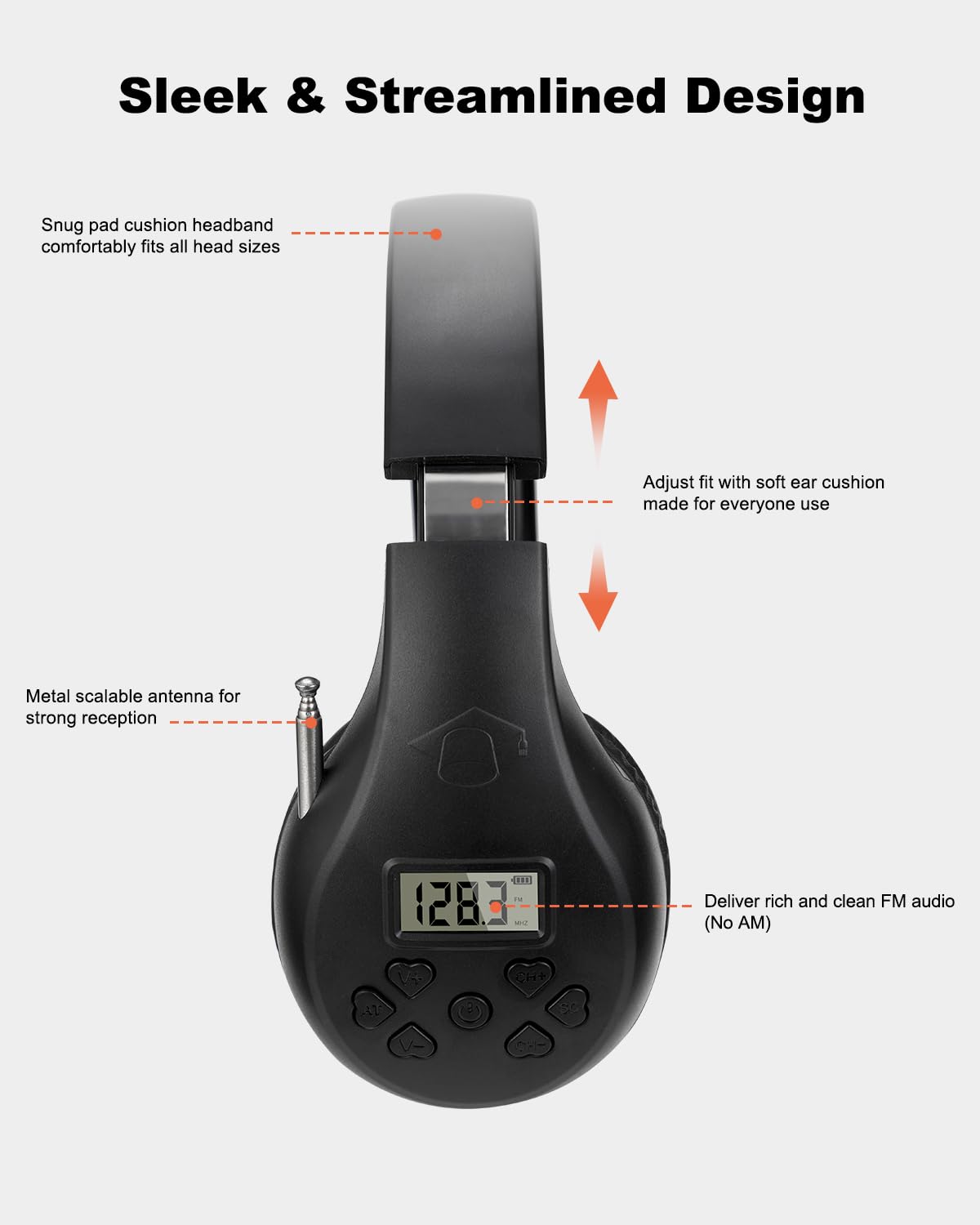 ZOOFEED adjustable headband side view delivering a secure personalized fit