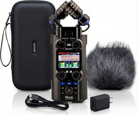 Zoom H5studio front view, compact field recorder for on-the-go audio
