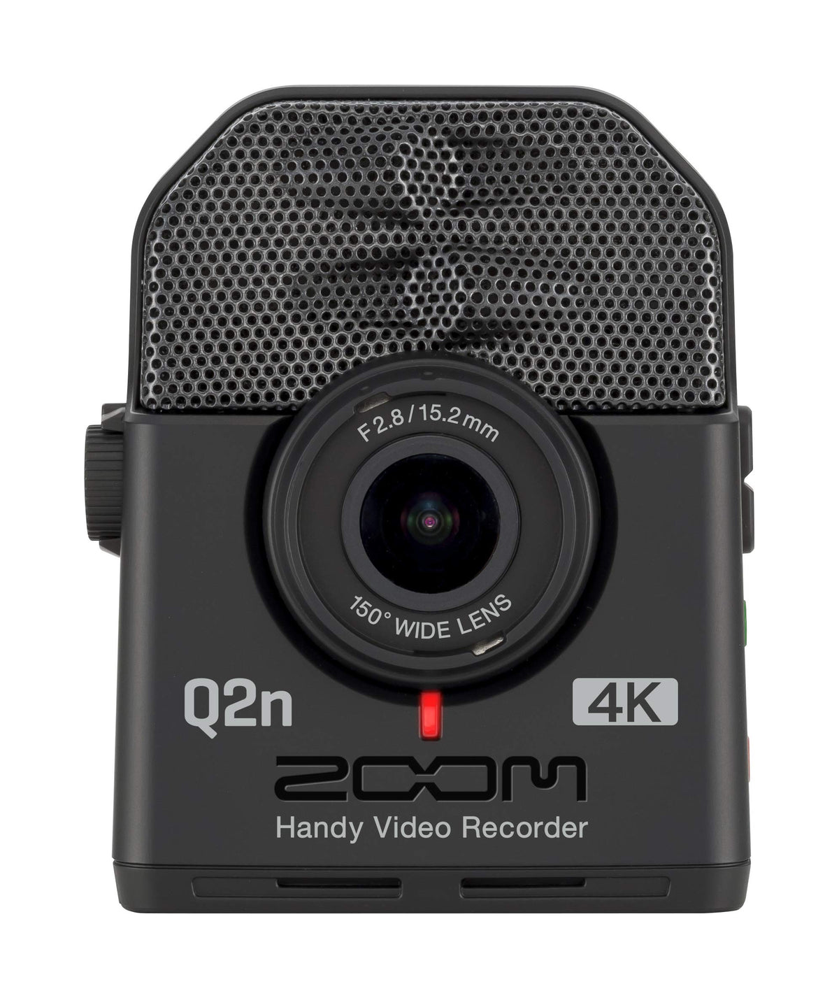 Zoom Q2n-4K front view shows compact design for on-the-go creators