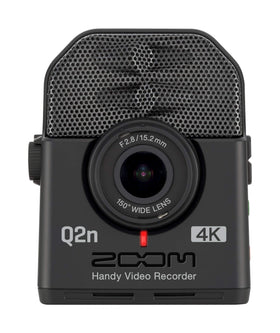 Zoom Q2n-4K front view shows compact design for on-the-go creators