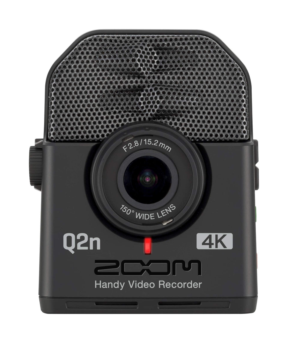 Zoom Q2n-4K front view shows compact design for on-the-go creators
